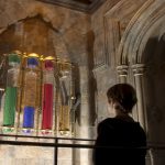 Guests strolling through Hogwarts castle will encounter the house points hourglasses.