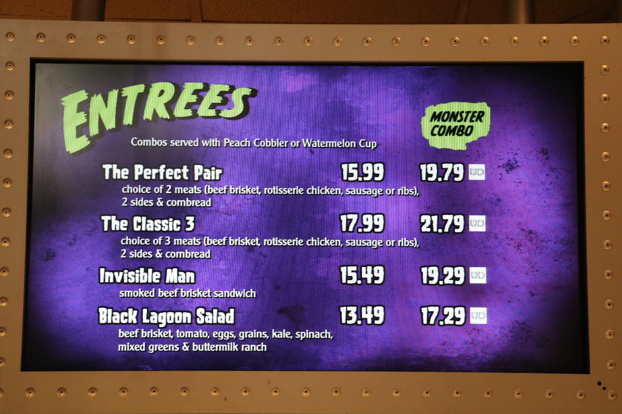 Universal Monsters Cafe at Universal Studios Florida gets updated menu
