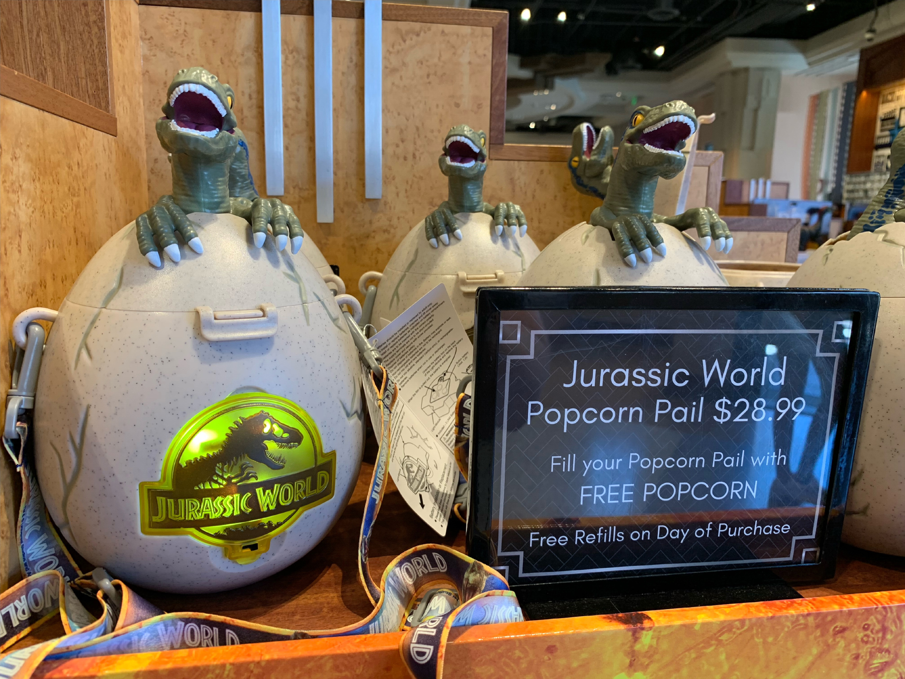 New Jurassic World Raptor Egg Popcorn Bucket now available at Universal